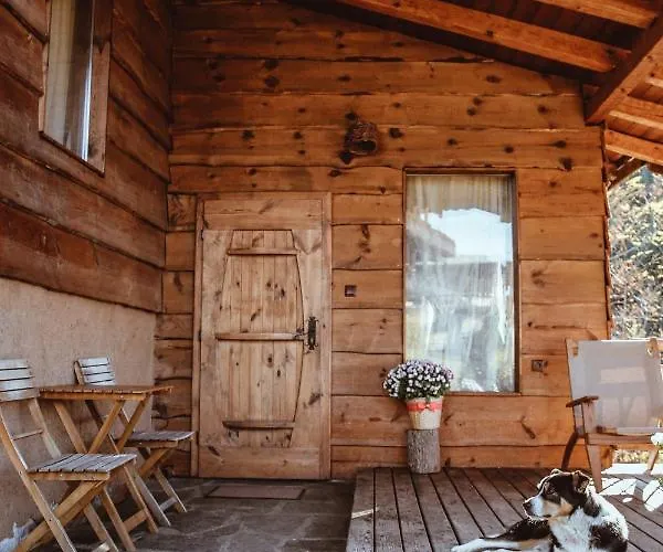 Луксозна вила панорама хаус и еко къщи дървена и землянка Лещен