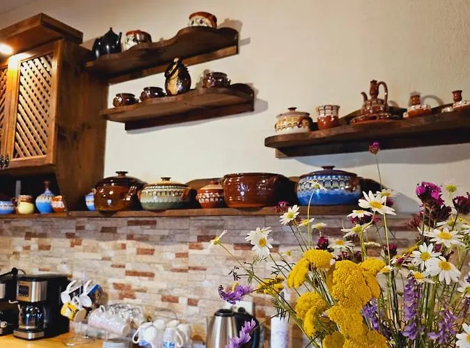 панорама хаус и еко къщи дървена и землянка Лещен